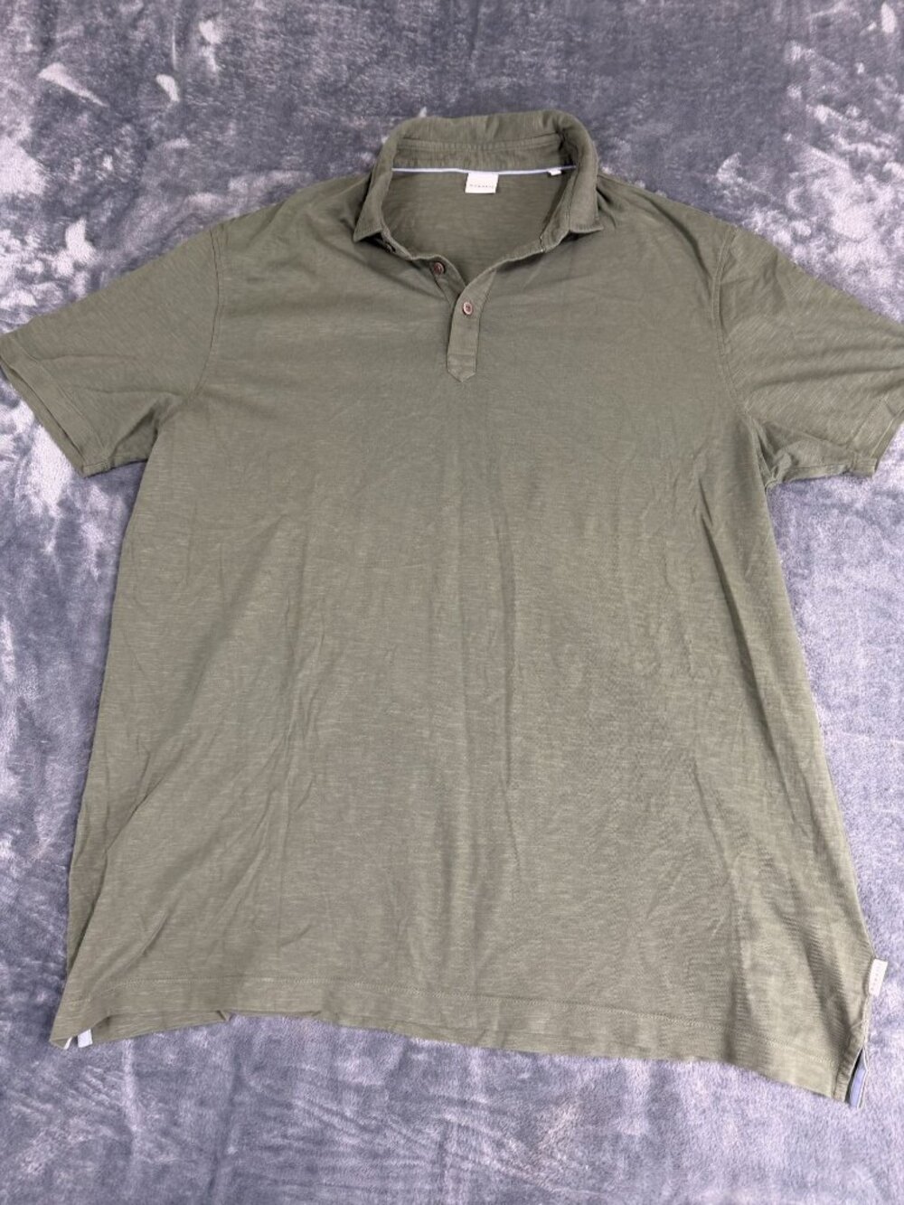 Bugatti Mens Olive Green Short Sleeve Polo Shirt Button Placket XXL